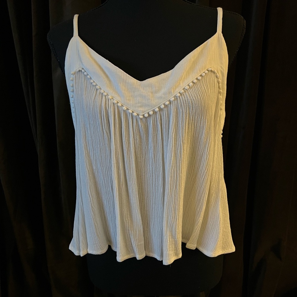 Chloe & Katie V-neck Spaghetti Strap Boho Top size M
